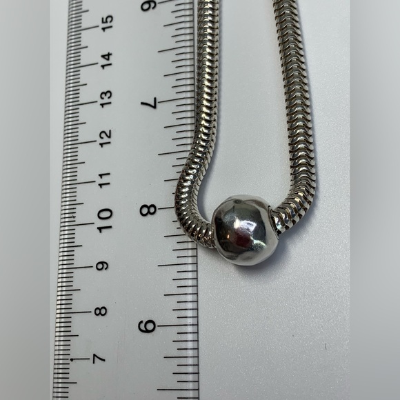 Silpada Vintage Sterling Silver Hammered Sliding Ball on Snake Chain Necklace - Picture 14 of 14